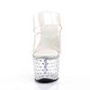 Pleaser - STARDUST702 Mules à talons - Chaussures de pole dance - Transparent/Couleur argent Product image